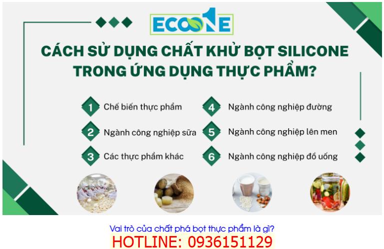 Cách sử dụng chất khử bọt silicone trong ứng dụng thực phẩm